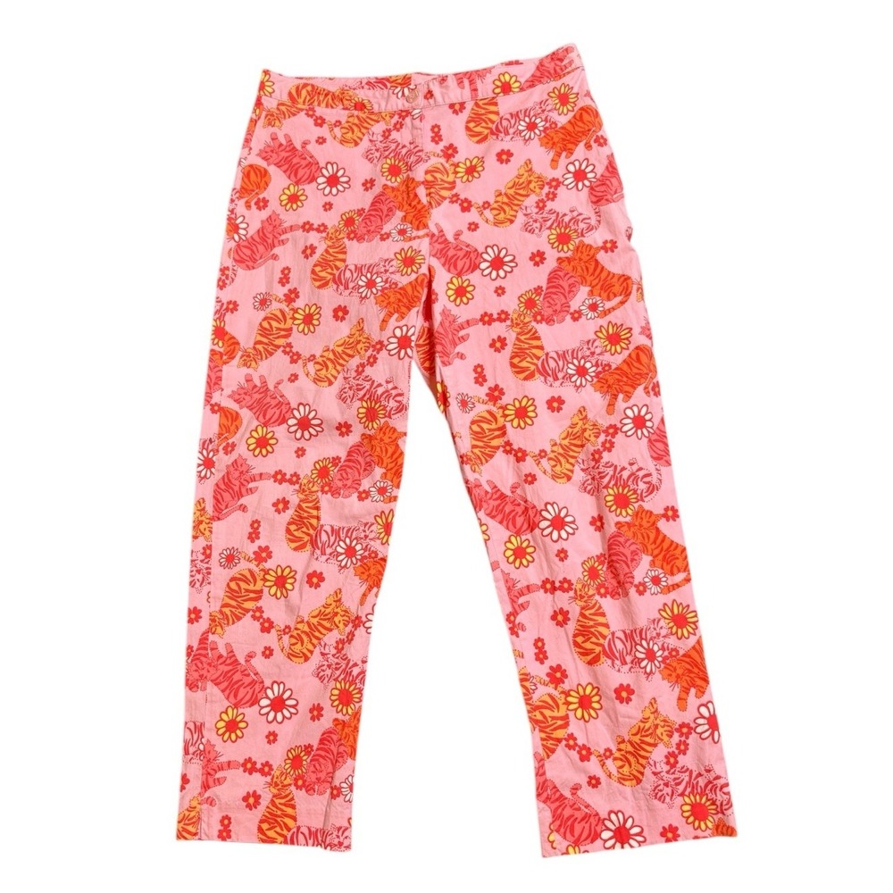 LILLY PULITZER LILLY CAPRI TANGO TIGERS Size 8 Ankle Resort